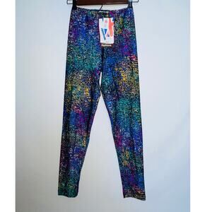 NWT Reebok Vibrant Leggings -‎ Women's Size S - Paint Spatter Pattern